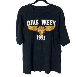 Bike Week Daytona 1992 Graphic Shirt Sz XL Single Stitch Vintage Motorcycle READ